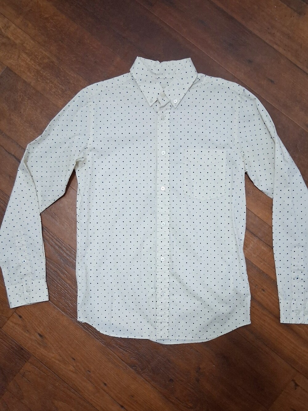 Men's Selected Homme Polka Dot Button Down Shirt Medium